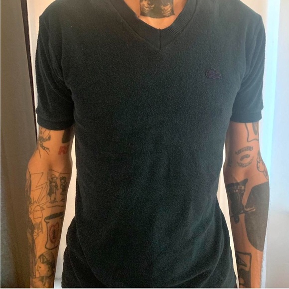 Deep green IZOD Lacoste terrycloth shirt, size as shown. - Picture 3 of 4